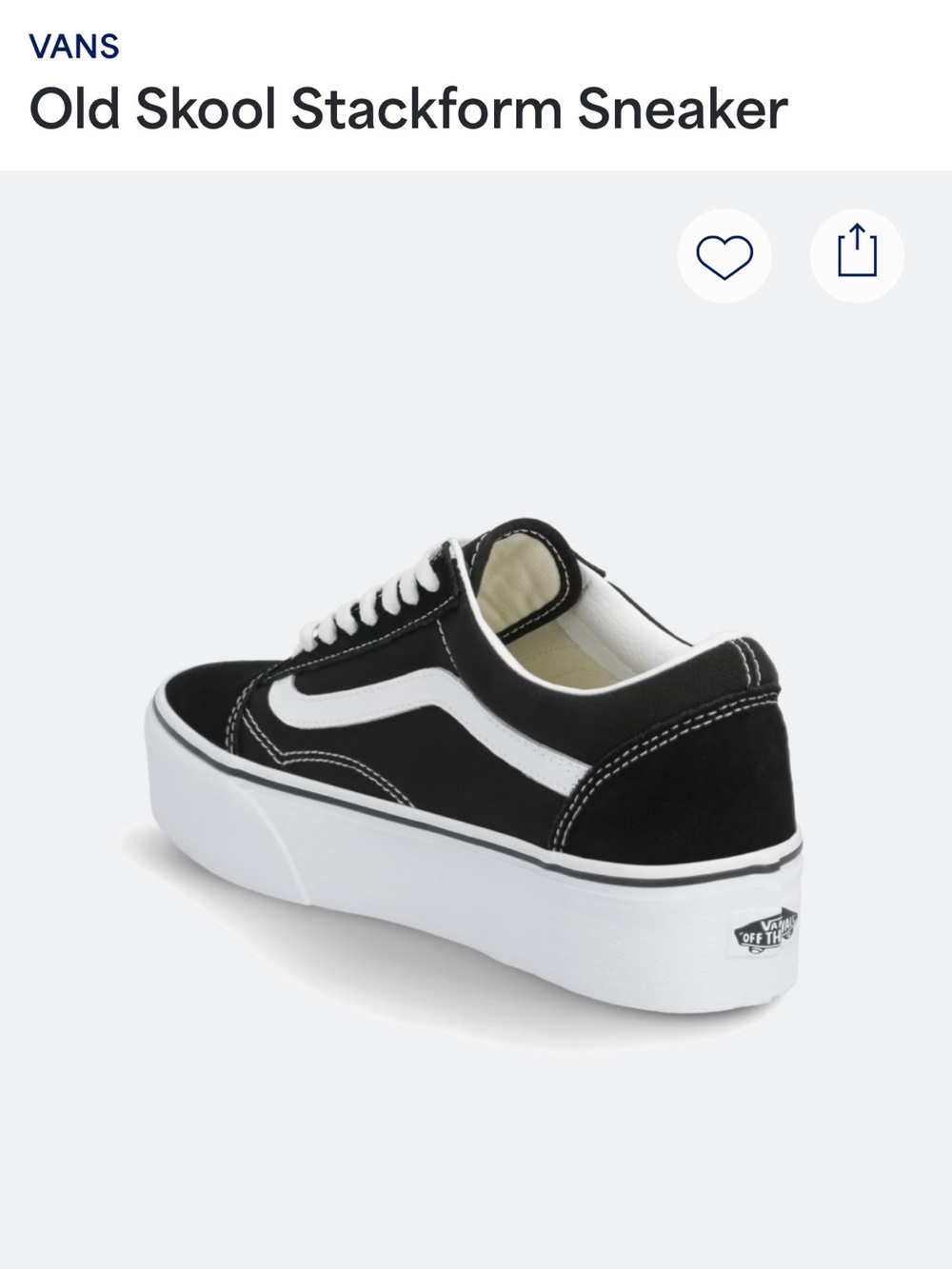 Vans Old Skool Stackform Sneaker in Black and White - Picture 2 of 9